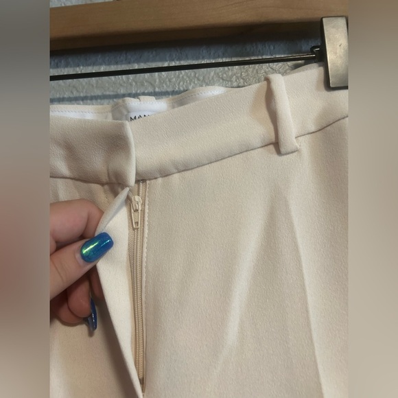 MNG mango ivory wide leg trouser pants - Picture 6 of 10